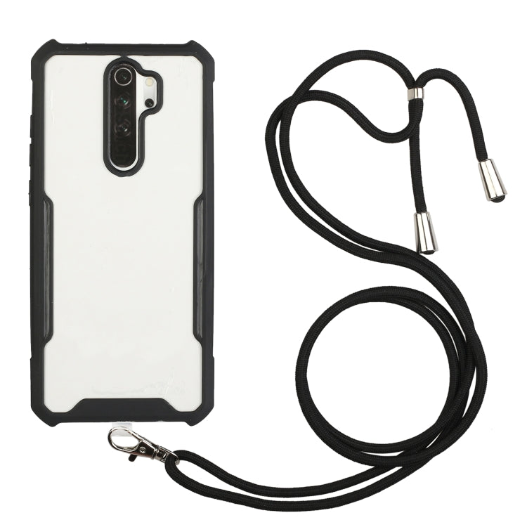 For Xiaomi Redmi 9 / 9 Prime Acrylic + Color TPU Shockproof Case with Neck Lanyard