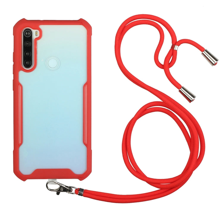 For Xiaomi Redmi Note 8 Acrylic + Color TPU Shockproof Case with Neck Lanyard