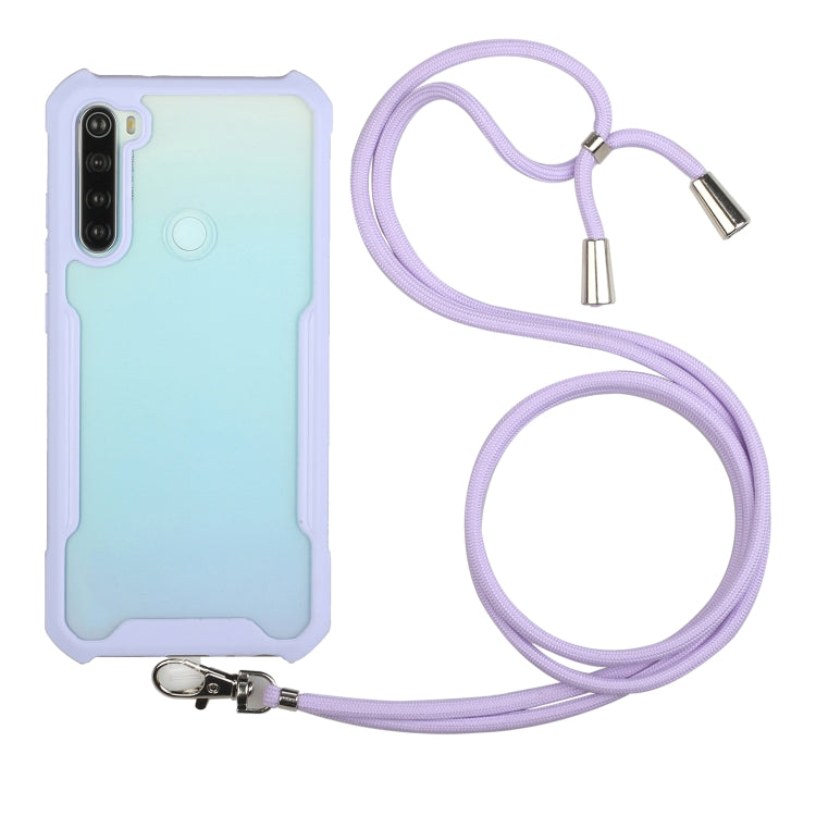 For Xiaomi Redmi Note 8 Acrylic + Color TPU Shockproof Case with Neck Lanyard