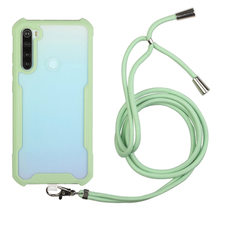 For Xiaomi Redmi Note 8 Acrylic + Color TPU Shockproof Case with Neck Lanyard