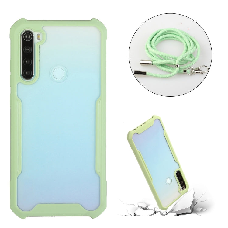 For Xiaomi Redmi Note 8 Acrylic + Color TPU Shockproof Case with Neck Lanyard