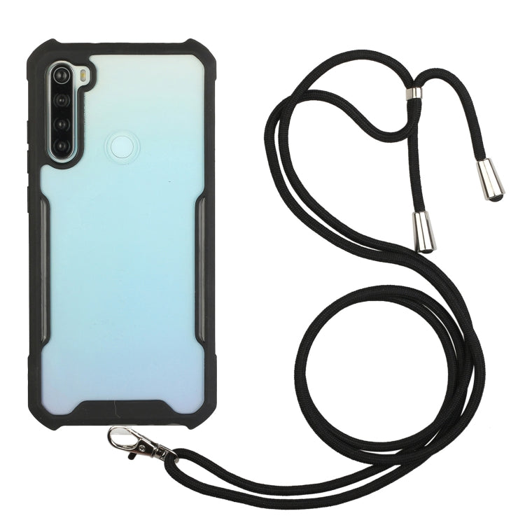 For Xiaomi Redmi Note 8 Acrylic + Color TPU Shockproof Case with Neck Lanyard