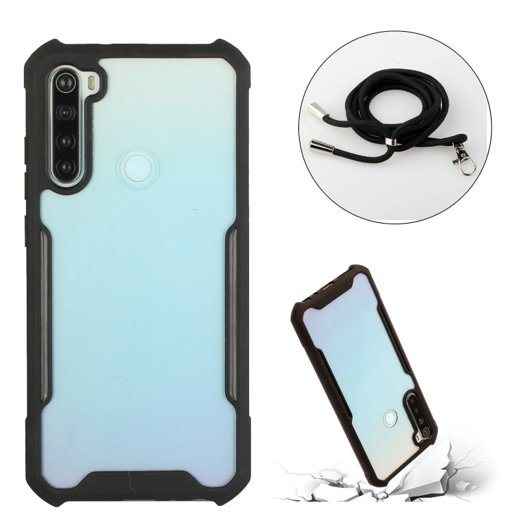 For Xiaomi Redmi Note 8 Acrylic + Color TPU Shockproof Case with Neck Lanyard