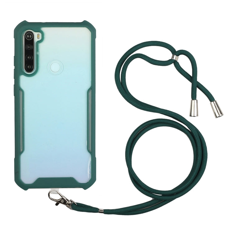 For Xiaomi Redmi Note 8 Acrylic + Color TPU Shockproof Case with Neck Lanyard