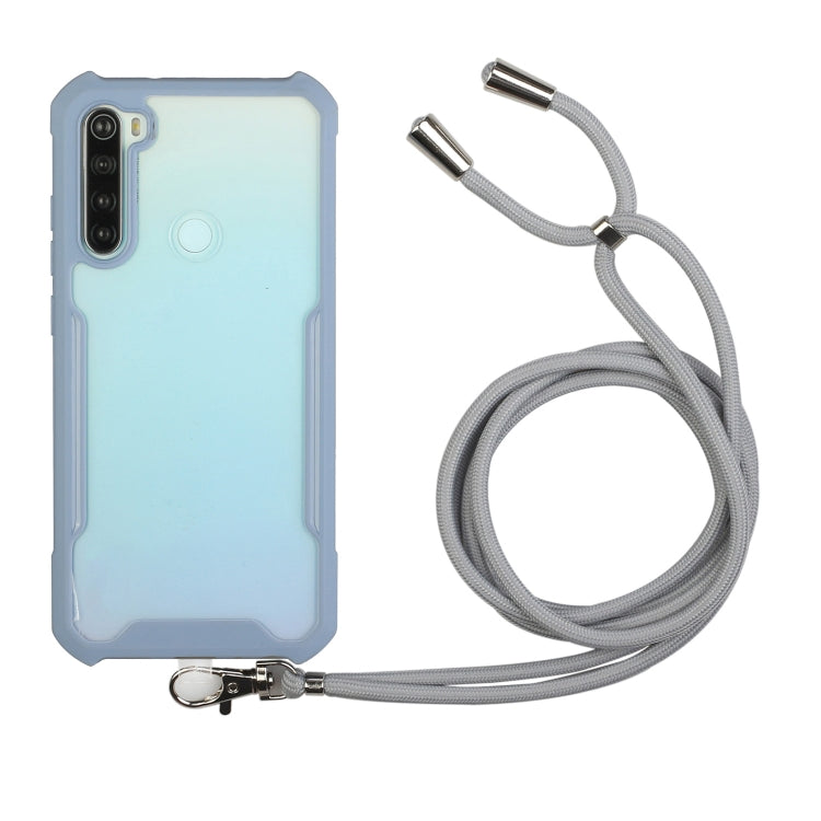 For Xiaomi Redmi Note 8 Acrylic + Color TPU Shockproof Case with Neck Lanyard