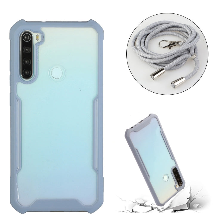 For Xiaomi Redmi Note 8 Acrylic + Color TPU Shockproof Case with Neck Lanyard