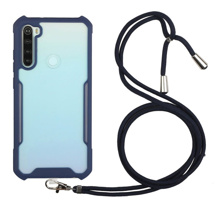 For Xiaomi Redmi Note 8 Acrylic + Color TPU Shockproof Case with Neck Lanyard