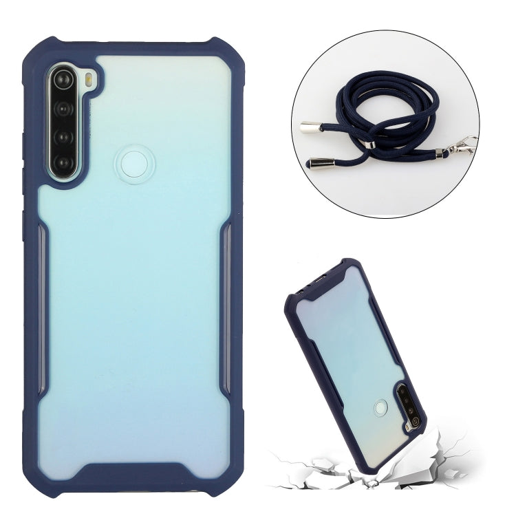 For Xiaomi Redmi Note 8 Acrylic + Color TPU Shockproof Case with Neck Lanyard