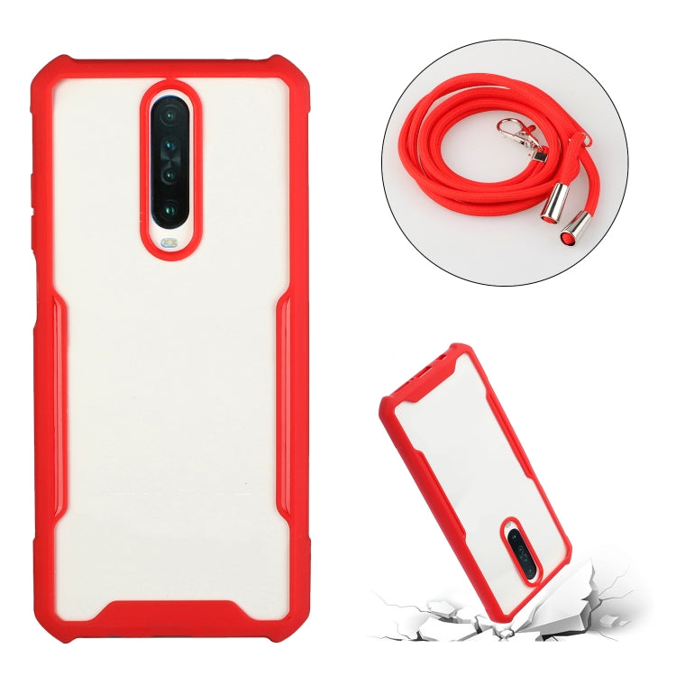 For Xiaomi Mi 9T / Redmi K20 Acrylic + Color TPU Shockproof Case with Neck Lanyard