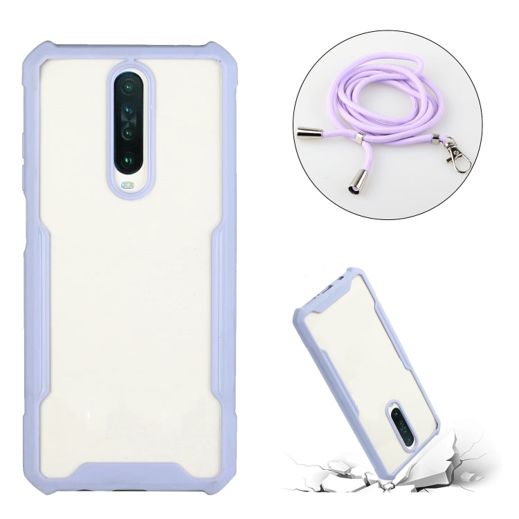 For Xiaomi Mi 9T / Redmi K20 Acrylic + Color TPU Shockproof Case with Neck Lanyard