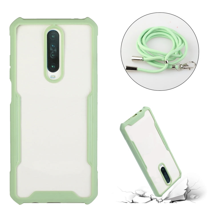 For Xiaomi Mi 9T / Redmi K20 Acrylic + Color TPU Shockproof Case with Neck Lanyard