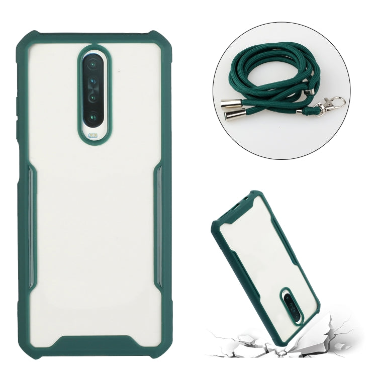 For Xiaomi Mi 9T / Redmi K20 Acrylic + Color TPU Shockproof Case with Neck Lanyard