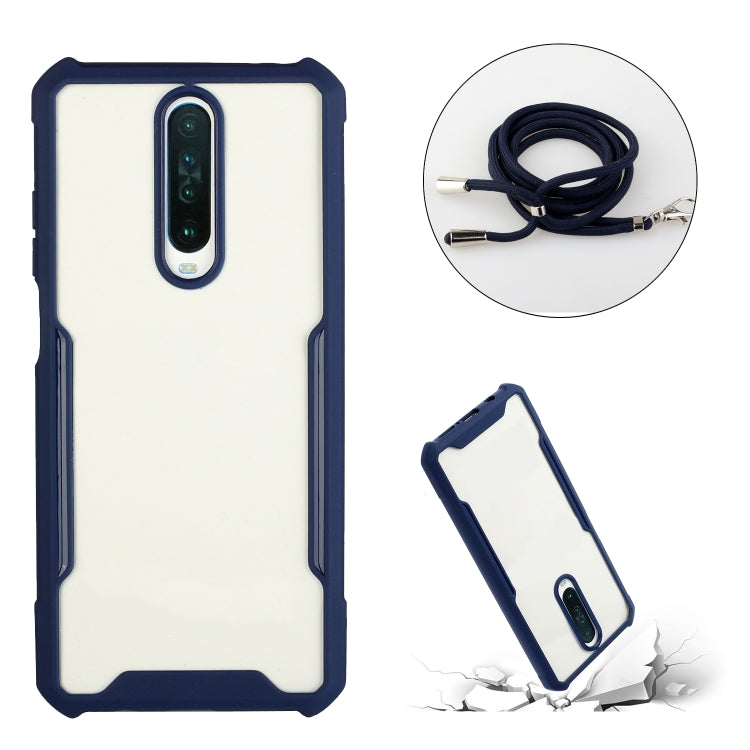 For Xiaomi Mi 9T / Redmi K20 Acrylic + Color TPU Shockproof Case with Neck Lanyard