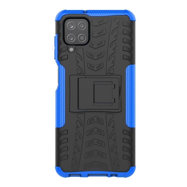 For Samsung Galaxy A12 5G Tire Texture Shockproof TPU+PC Protective Case with Holder