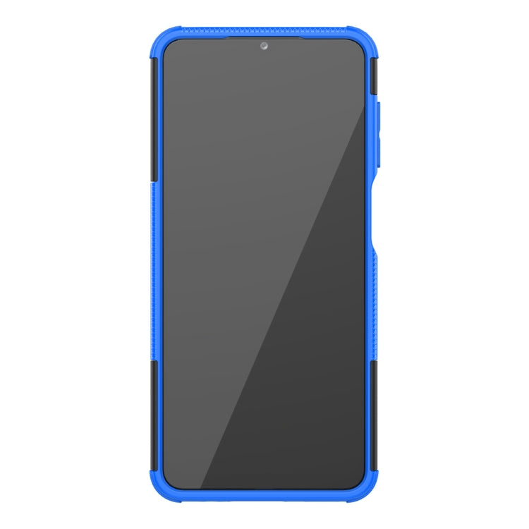 For Samsung Galaxy A12 5G Tire Texture Shockproof TPU+PC Protective Case with Holder
