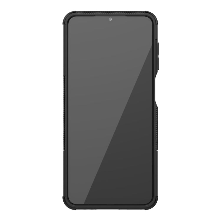 For Samsung Galaxy A12 5G Tire Texture Shockproof TPU+PC Protective Case with Holder