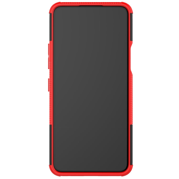 For LG K52 5G Tire Texture Shockproof TPU+PC Protective Case with Holder