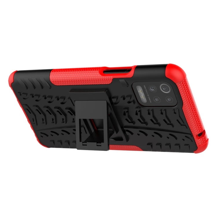 For LG K52 5G Tire Texture Shockproof TPU+PC Protective Case with Holder