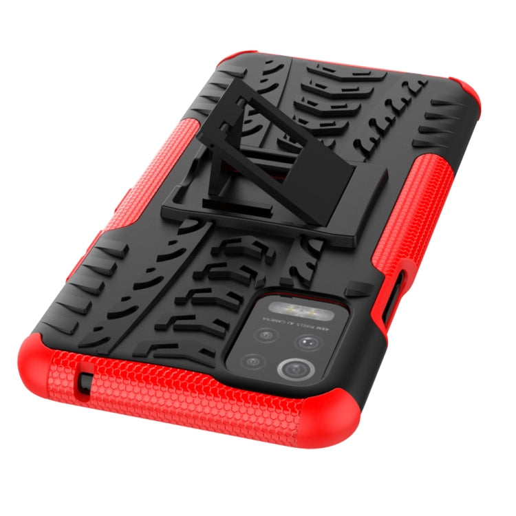 For LG K52 5G Tire Texture Shockproof TPU+PC Protective Case with Holder
