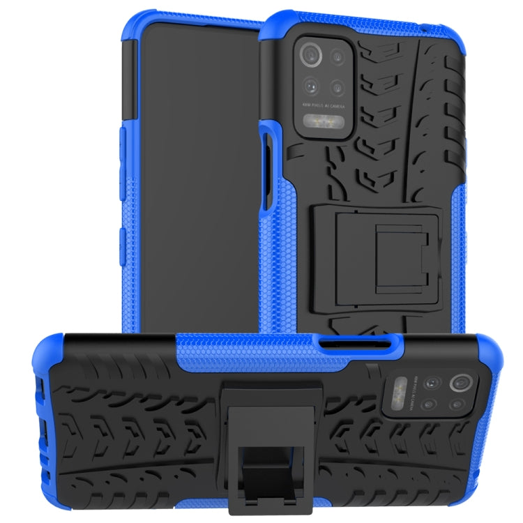 For LG K52 5G Tire Texture Shockproof TPU+PC Protective Case with Holder