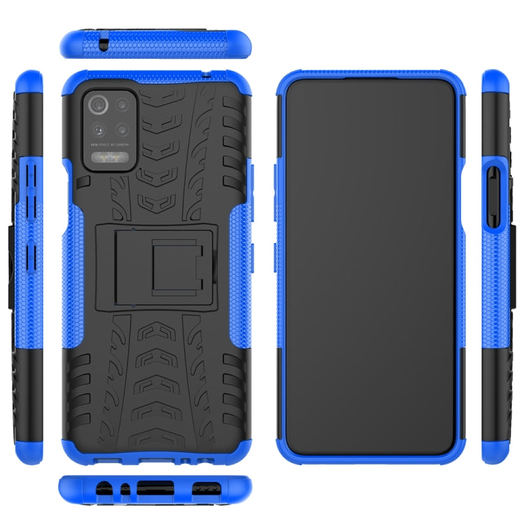 For LG K52 5G Tire Texture Shockproof TPU+PC Protective Case with Holder