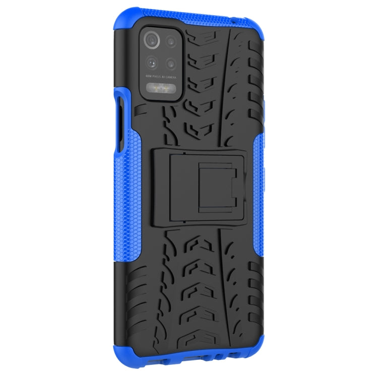 For LG K52 5G Tire Texture Shockproof TPU+PC Protective Case with Holder