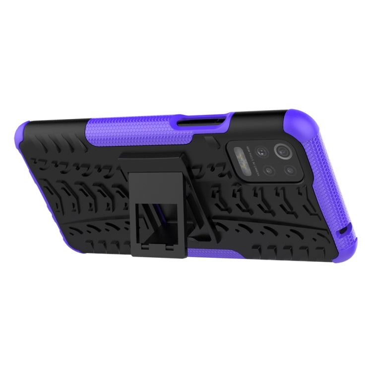 For LG K52 5G Tire Texture Shockproof TPU+PC Protective Case with Holder