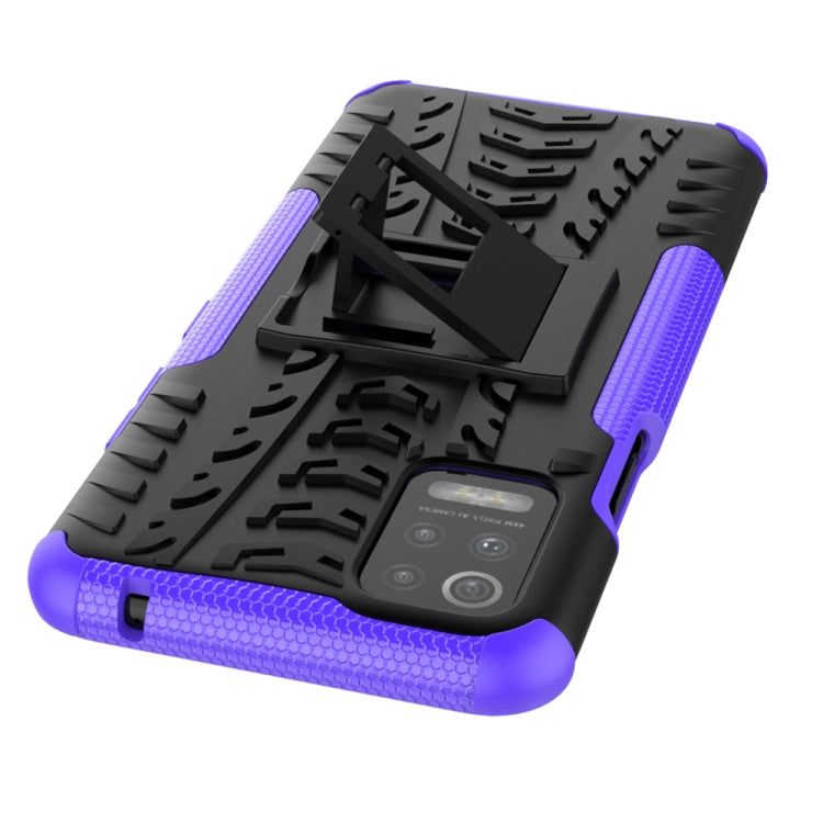For LG K52 5G Tire Texture Shockproof TPU+PC Protective Case with Holder