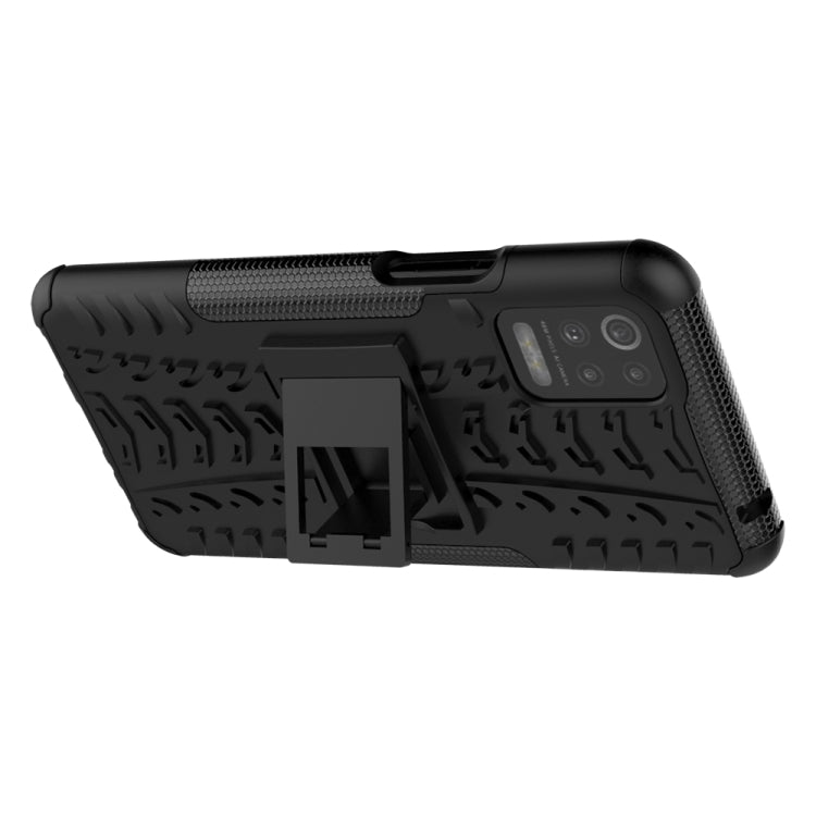For LG K52 5G Tire Texture Shockproof TPU+PC Protective Case with Holder