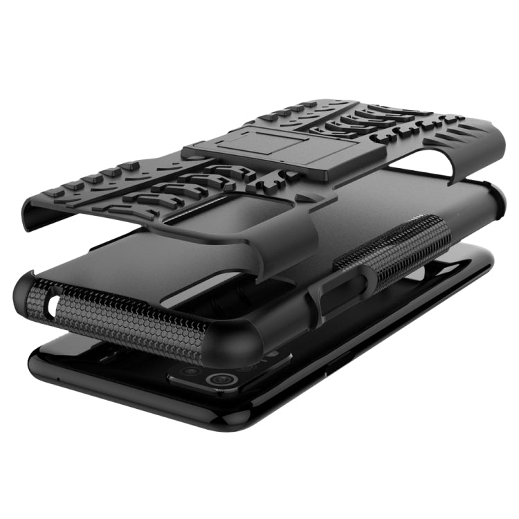 For LG K52 5G Tire Texture Shockproof TPU+PC Protective Case with Holder