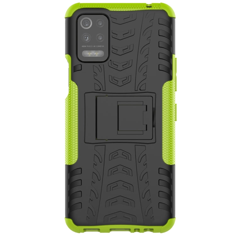 For LG K52 5G Tire Texture Shockproof TPU+PC Protective Case with Holder