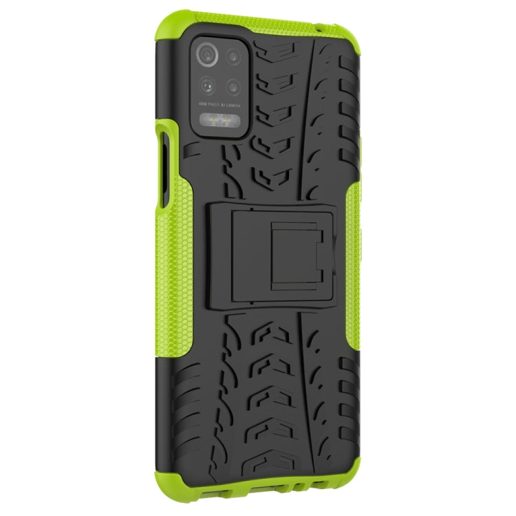For LG K52 5G Tire Texture Shockproof TPU+PC Protective Case with Holder