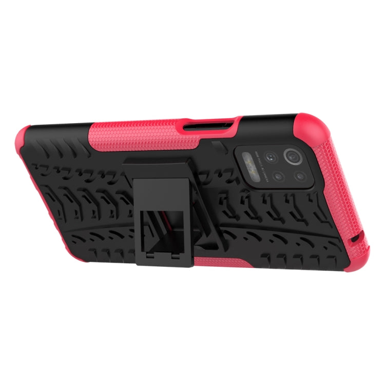 For LG K52 5G Tire Texture Shockproof TPU+PC Protective Case with Holder