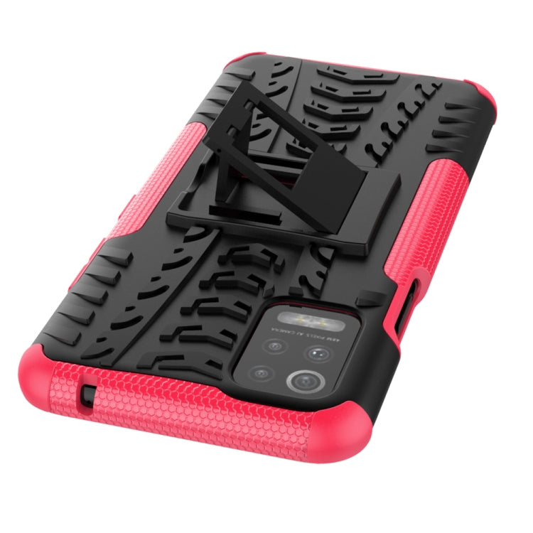 For LG K52 5G Tire Texture Shockproof TPU+PC Protective Case with Holder