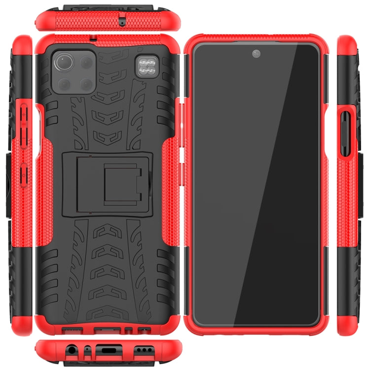 For LG K92 5G Tire Texture Shockproof TPU+PC Protective Case with Holder
