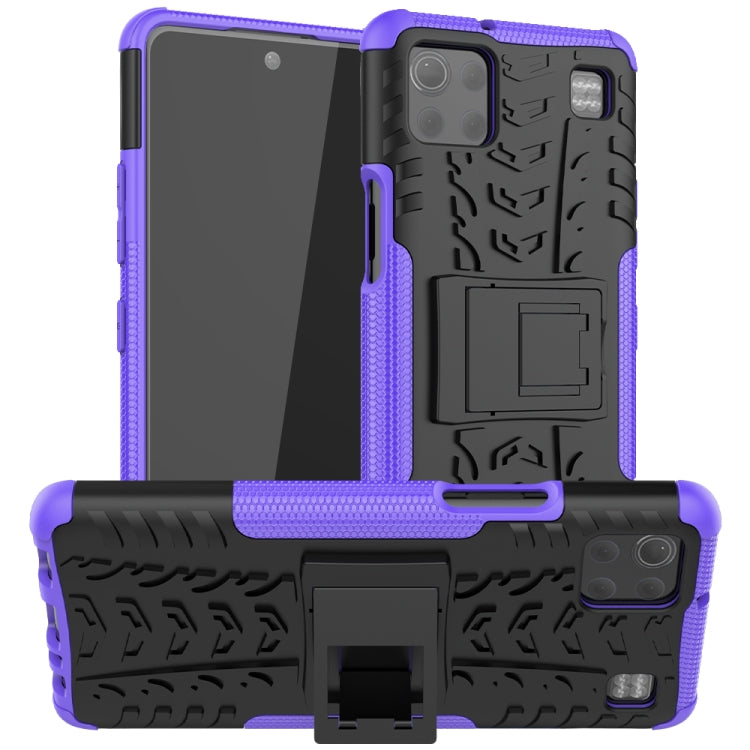 For LG K92 5G Tire Texture Shockproof TPU+PC Protective Case with Holder
