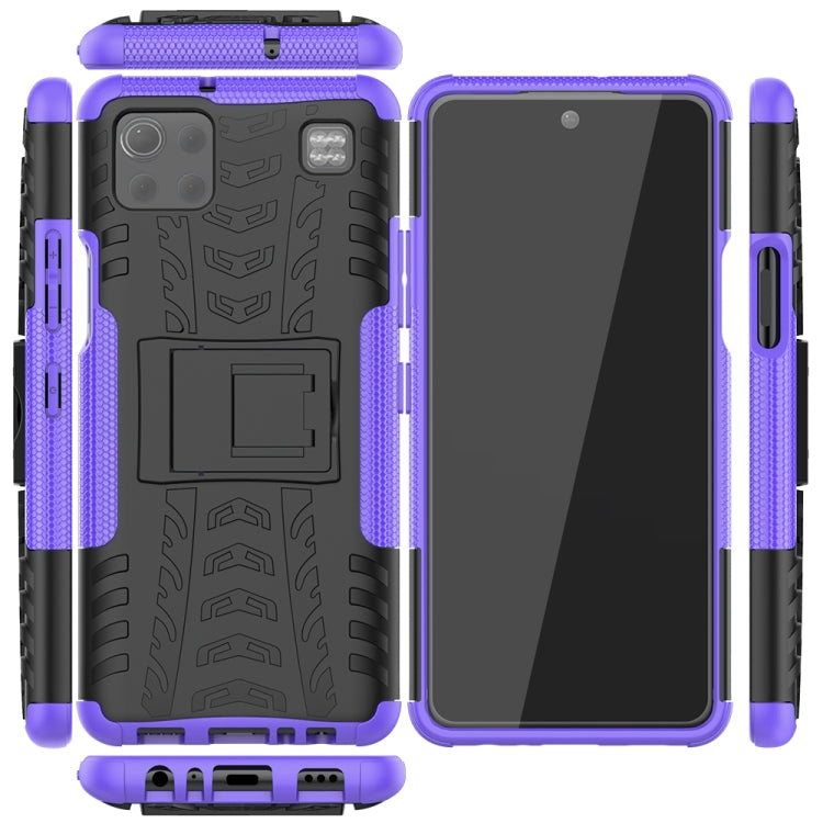 For LG K92 5G Tire Texture Shockproof TPU+PC Protective Case with Holder