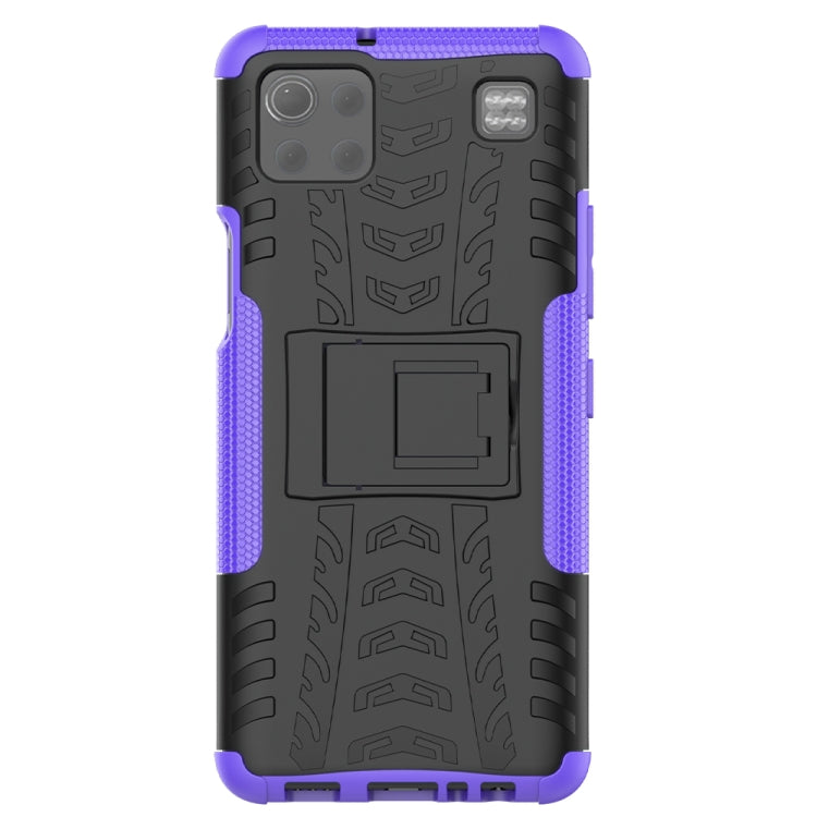 For LG K92 5G Tire Texture Shockproof TPU+PC Protective Case with Holder