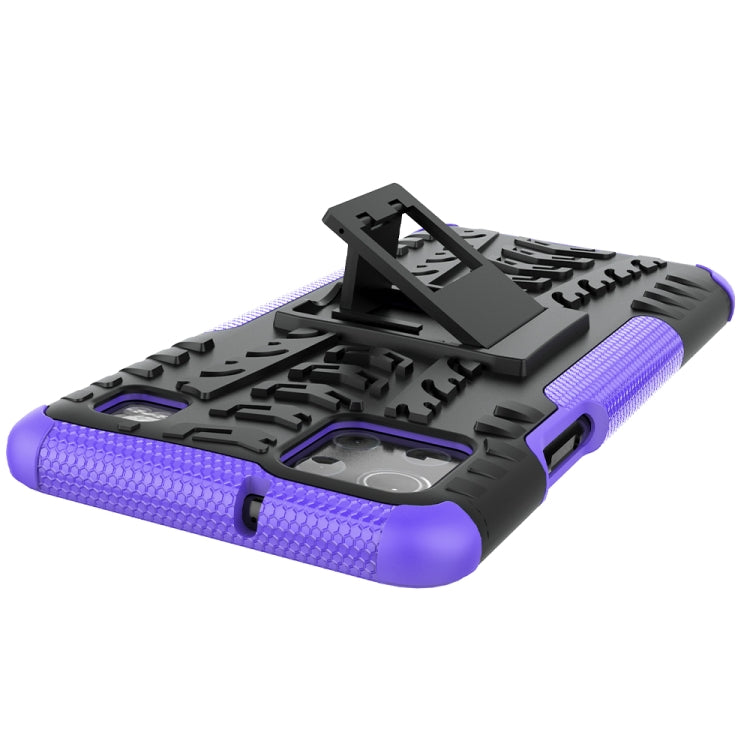 For LG K92 5G Tire Texture Shockproof TPU+PC Protective Case with Holder