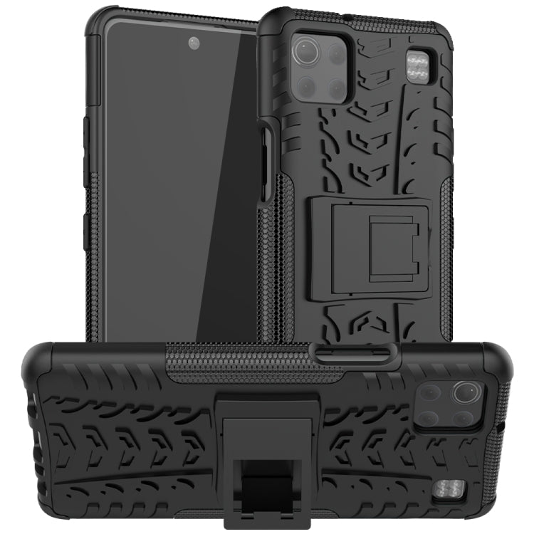 For LG K92 5G Tire Texture Shockproof TPU+PC Protective Case with Holder