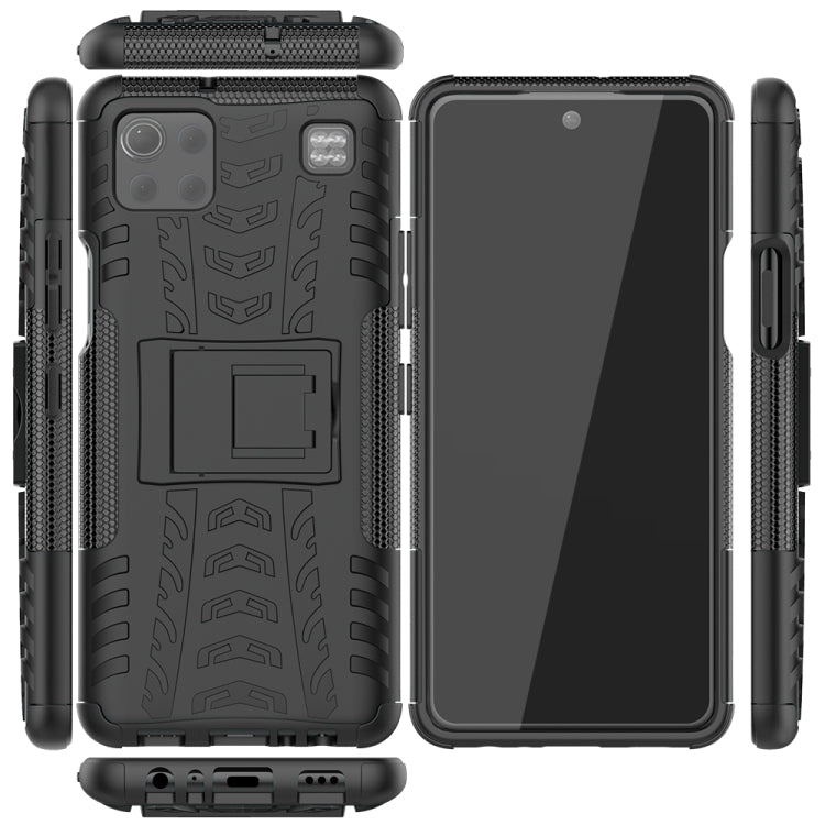 For LG K92 5G Tire Texture Shockproof TPU+PC Protective Case with Holder