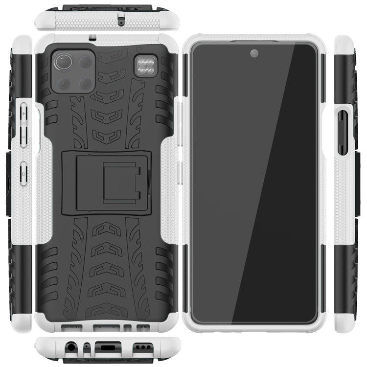 For LG K92 5G Tire Texture Shockproof TPU+PC Protective Case with Holder
