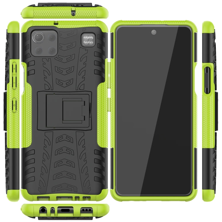 For LG K92 5G Tire Texture Shockproof TPU+PC Protective Case with Holder