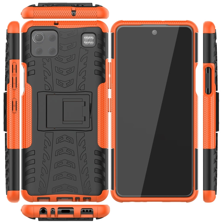 For LG K92 5G Tire Texture Shockproof TPU+PC Protective Case with Holder