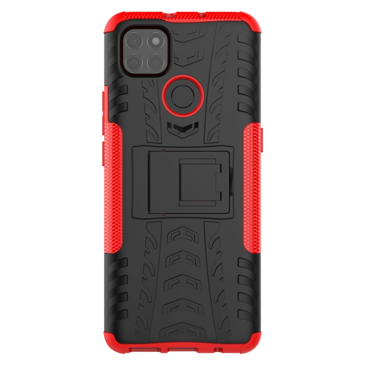 For Motorola Moto G9 Power Tire Texture Shockproof TPU+PC Protective Case with Holder