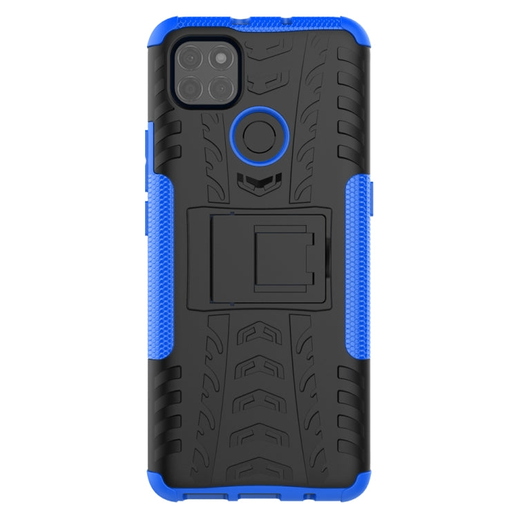 For Motorola Moto G9 Power Tire Texture Shockproof TPU+PC Protective Case with Holder