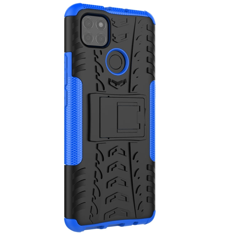 For Motorola Moto G9 Power Tire Texture Shockproof TPU+PC Protective Case with Holder