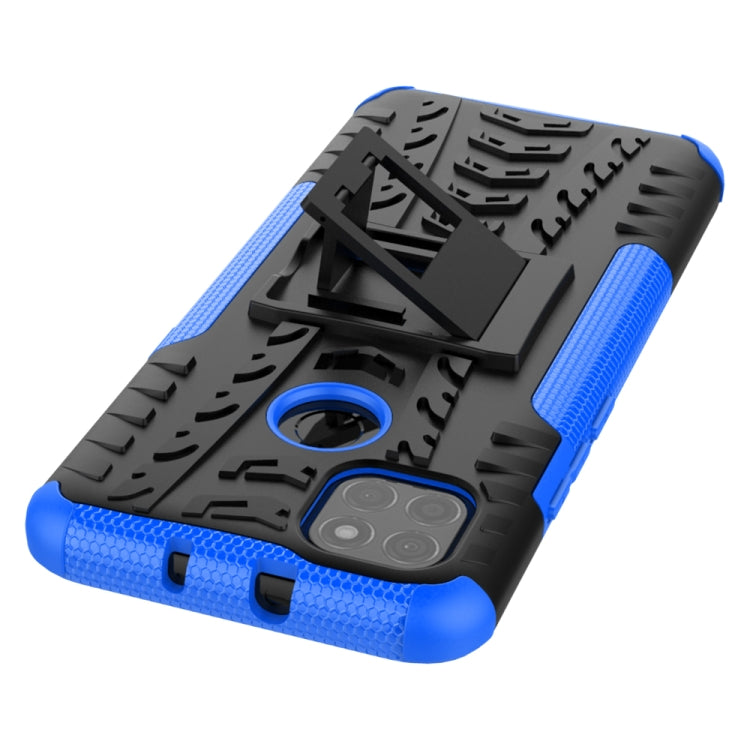 For Motorola Moto G9 Power Tire Texture Shockproof TPU+PC Protective Case with Holder