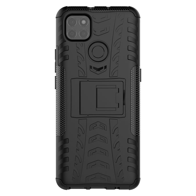 For Motorola Moto G9 Power Tire Texture Shockproof TPU+PC Protective Case with Holder