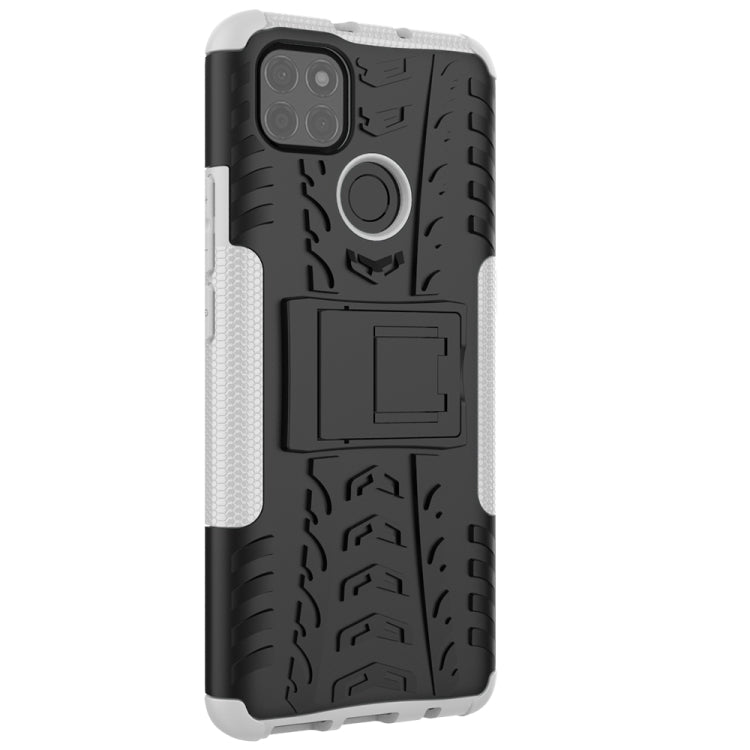 For Motorola Moto G9 Power Tire Texture Shockproof TPU+PC Protective Case with Holder